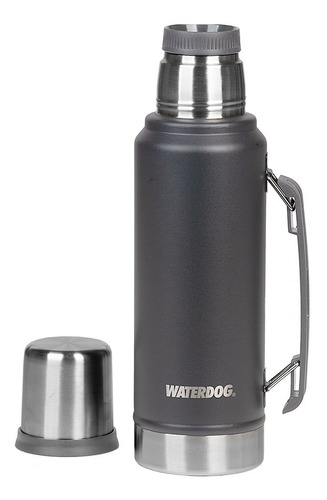 Termo Acero Inoxidable Waterdog 1 Lts C/ Manija Gris