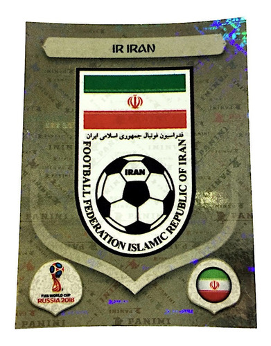 Figurinha  172 Iran Irã Escudo Copa 2018 Cromada