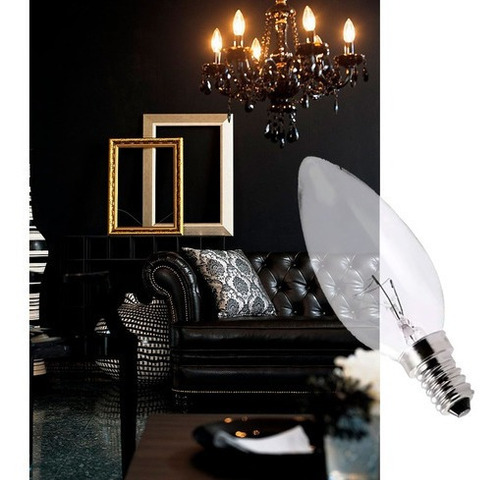 Imagem 2 de 8 de Kit 4 Lâmpada Incandescente Vela Clara 25w 127v E12