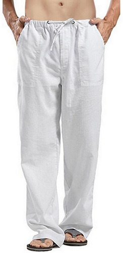 Pantalón Casual Relajado De Lino Para Hombre