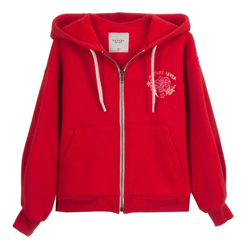 Campera Niña Wanama Delfina Frisa Rojo Pre