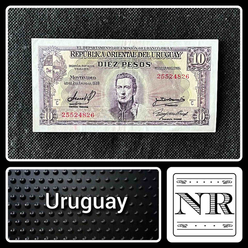 Uruguay - 10 Pesos - Año 1948 - P #37 C