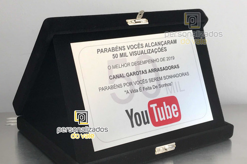 Placa De Homenagem You Tube