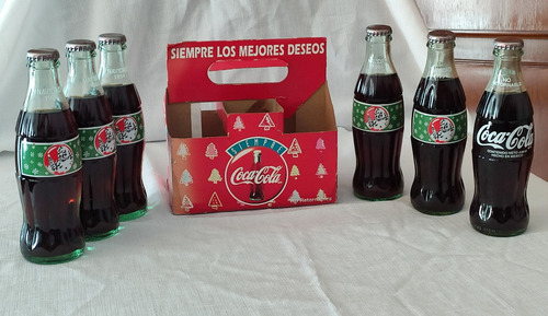 Six Botellas Conmemorativas Coca Cola Navidad 1994 Especial