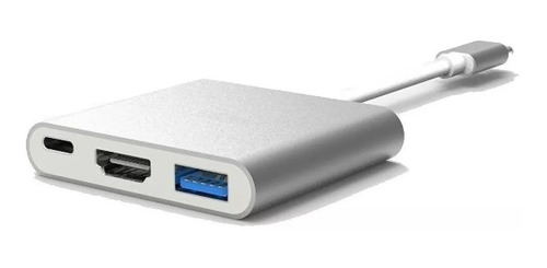 Imagen 1 de 4 de Adaptador Netmak Tipo C 3 En 1 - Hdmi/usb 3.0/tipo C Nm-type