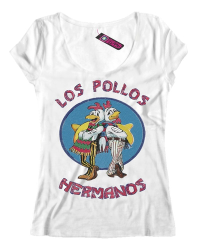 Remera Mujer Pollos Hermanos Breakingbad Efectobordado T763