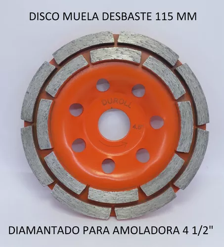 Disco Muela Desbaste 115mm Duroll Hormigon Ceramica Jasper