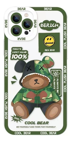Funda De Teléfono De Silicona Para iPhone Small Grizzly