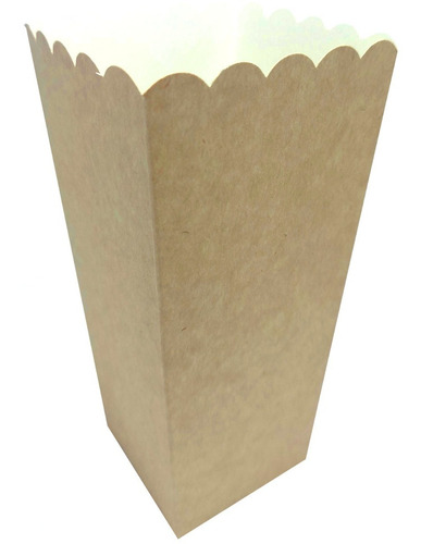 Caja Pochoclos Poc3 X 10u Packaging Blanco Madera