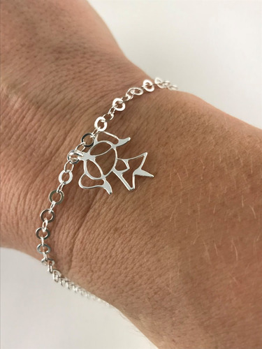 Imagem 2 de 6 de Pulseira Menina Filha Prata 925 C/ Cx Veludo Presente