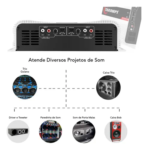 Modulo Taramps Ds 2000x4 2 Ohms Amplificador 2000w Rms 4 Canais