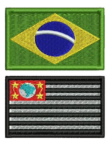 Patch Bordado - Kit Bandeira Do Brasil + Bandeiras De Estado