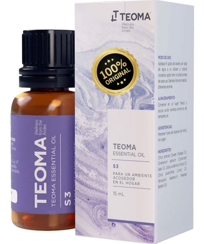 Aceite Esencial S3 Teoma Aromaterapia Relajación Y Bienestar