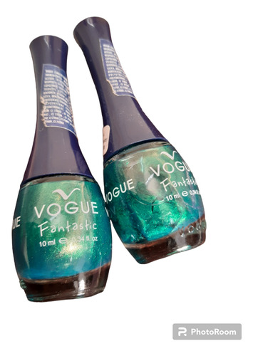 Esmaltes Vogue Nuevos Por Lote De 2 Color Pavo Real