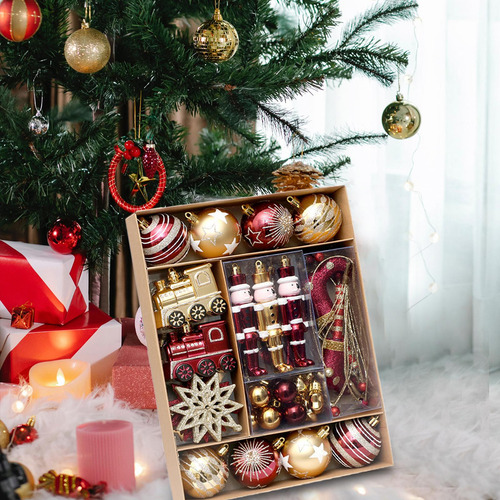 Juego De Adornos De Bolas De Navidad, Decoración Estilo C
