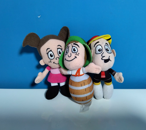 Mini Peluches Chavo, Popis Y Quico (el Chavo) Agua (Usado)