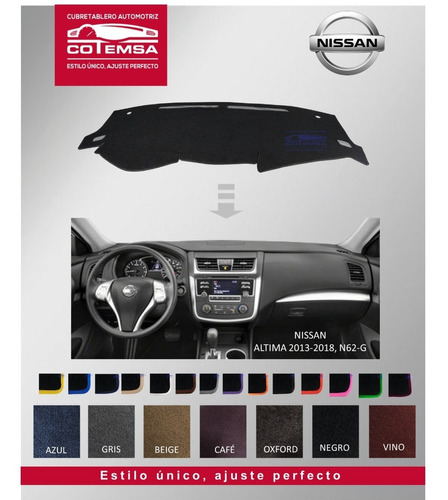 Cubretablero Aut. (colores) Nissan Altima 2013 A 2018, N62-g