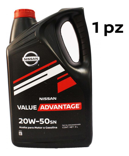 Paquete 1pz Aceite Motor 20w50 Pathfinder 2007