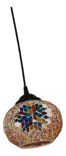 Lámpara Colgante Turca De Mosaico, Accesorio Hecho A Mano,