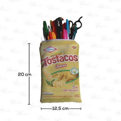 Cartuchera Multiusos Estampado Tostacos Queso