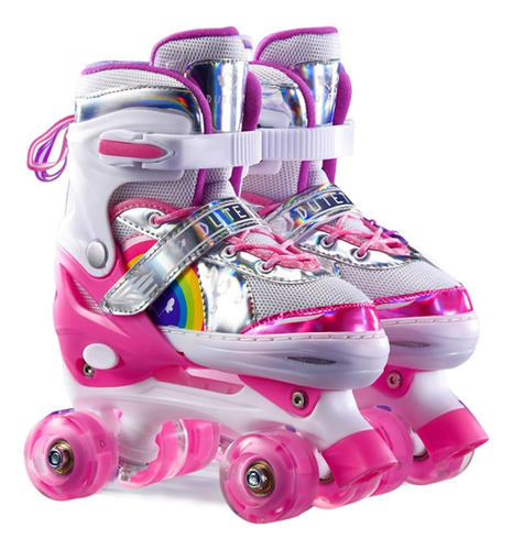 Roller Skates For Girls Children 3-12 With Luminous Wheels, 