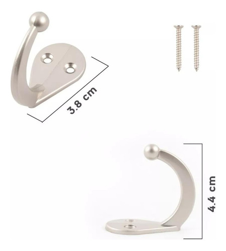 Perchero Sencillo Pared Níquel Satinado 10 Piezas Handy Home