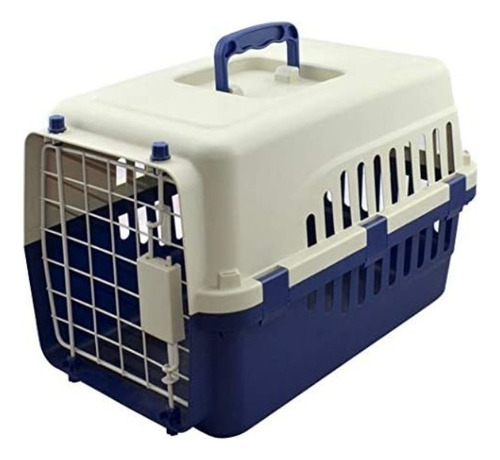 Transportadora Para Perro Y Gato Raza Pequeña Marca Sunny Color Azul Marino