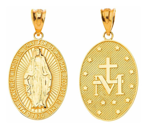 Colgante Con Medalla Milagrosa De La Virgen María Católic.