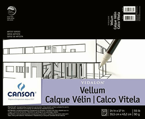 Canson Artist Series Vidalon Bloc De Papel De Vitela,