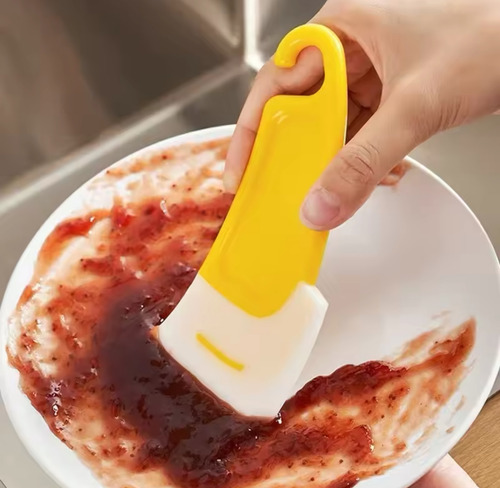 Set De 3pz Espatula De Silicon Raspador Para Cocina Amarillo