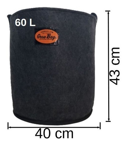 Maceta Inteligente Geotextil Grande Esponjosa - 60lts/12und