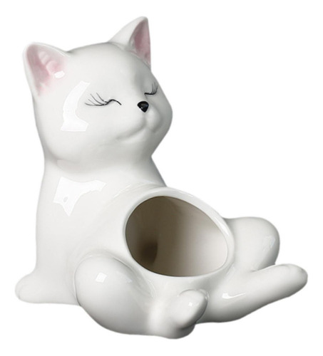 Ceramic Gato Plantera Animal Maceta Para Pequeñas