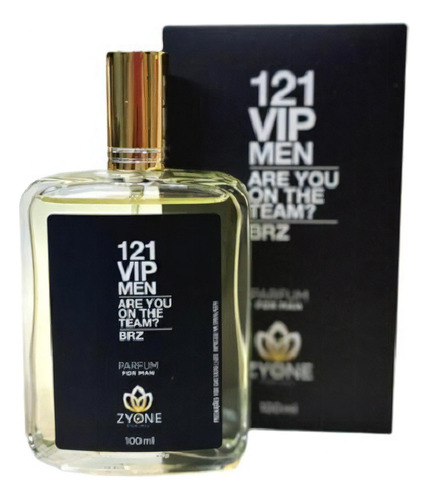 Perfume Masculino 121 Vip Men 100ml Zyone Edp - Alta Fixação