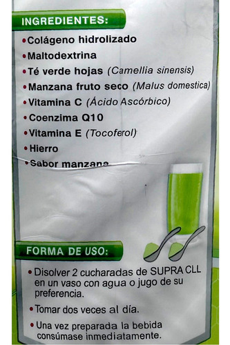 Cll Colágeno Hidrolizado Manzana Verde 1.1 Kg Supra