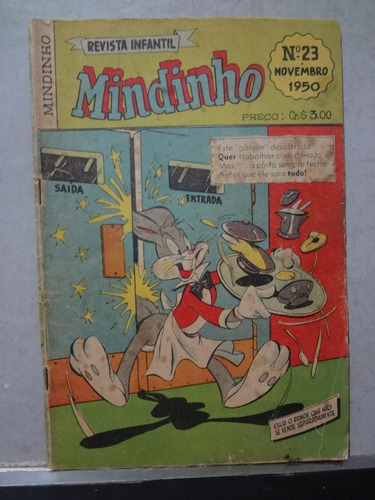 Gibi  Mindinho Nº 23 1950 Revista Infantil Pernalonga