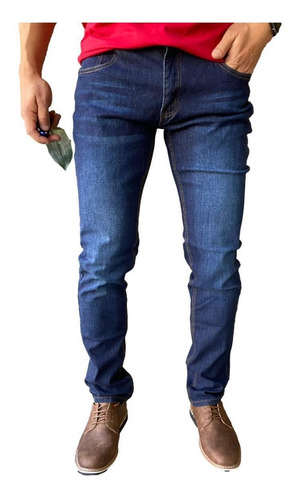 Imagen 6 de 6 de Pantalón Jeans Elasticado Hombre Skinny Semipitillo