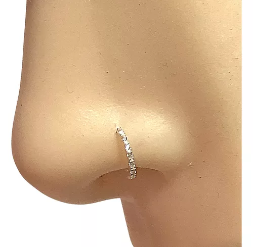 Piercing Nariz Cravejado 8mm - Comprar em Pratas La Vie