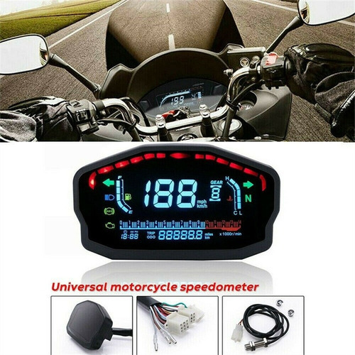 Velocímetro De Odómetro De Motocicleta Digital Lcd Universal
