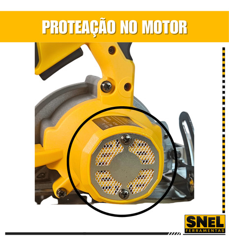 Serra Mármore Sem Fio A Bateria Portátil Recarregável Amarelo Profissional 125mm 3 Velocidades 21v Snel Ferramentas