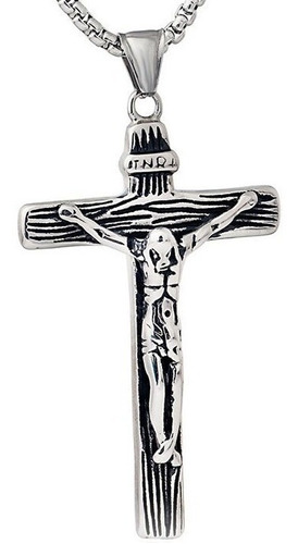 Imagem 1 de 5 de Colar Masculino Com Pingente Crucifixo Vintage