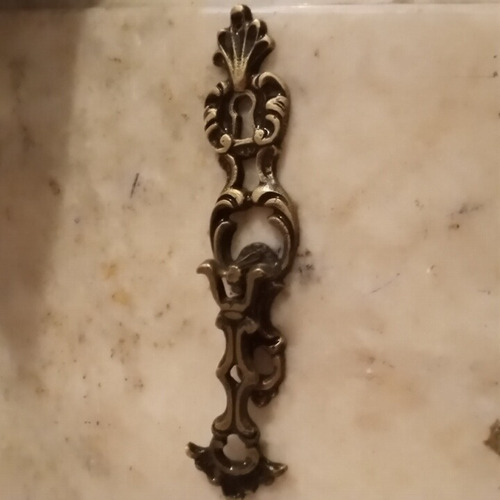 Herraje De Mueble Antiguo Bronce Frances Tirador Puerta Luis (Usado)