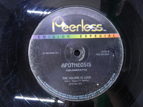 Apotheosis Lp Obumbratta Mexico 1992 Pee-20126