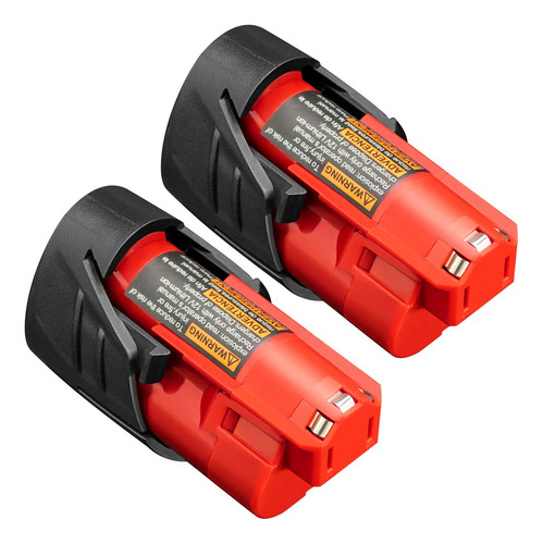 Erjer 2 Bateria Repuesto Ion Litio Milwaukee M12 Para 12v Xc