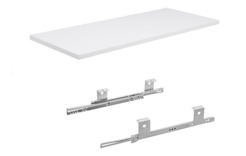 Imagem 1 de 6 de Corrediça Para Teclado Com Prateleira - Kit Completo