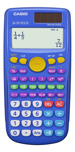 Casio Fx-55 Plus - Calculadora De Fracciones De Escuela Prim