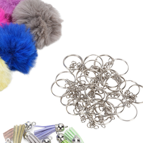 Llaveros Puff Ball Multicolores, Juego De 30 Accesorios Para