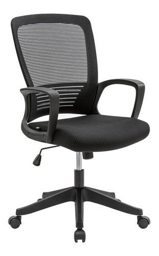 Silla de escritorio Benkel BK0 ergonómica  negra con tapizado de mesh y tela