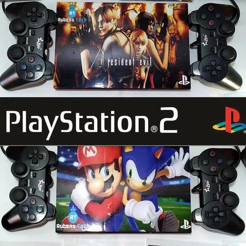 Playstation 2 Completo Na Promoção Ps2+ 02 Controles+ 5 Jogos+ Garantia!!