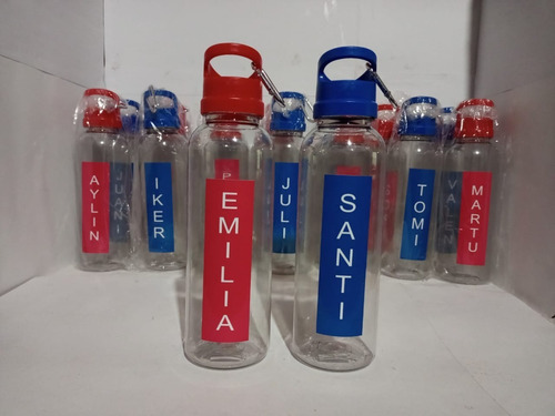 Botellas Personalizadas De Plástico Deportivas 10 Unidad