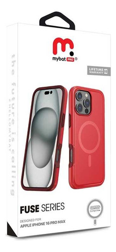 . Funda Mybat Fuse Con Magsafe Para iPhone 16 Pro Max - Roja